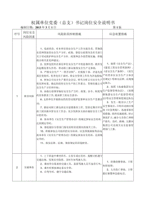 02权属单位党委(总支)书记岗位安全说明书.docx