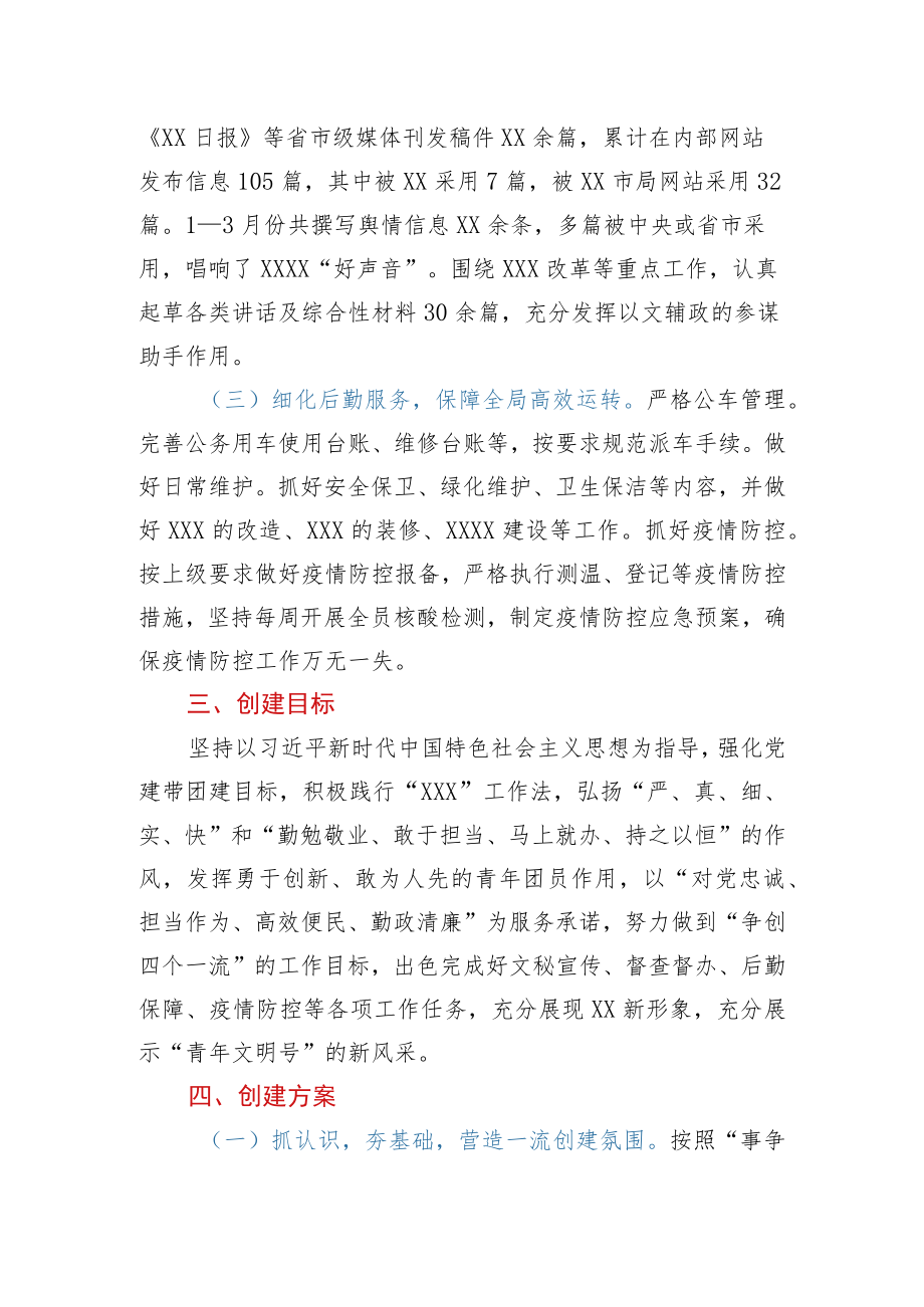 2022年党委办公室青年文明号创建材料.docx_第2页