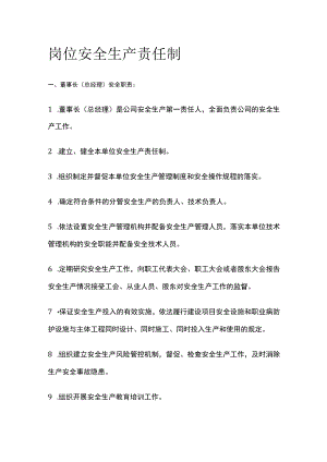 2023版岗位安全生产责任制[全].docx