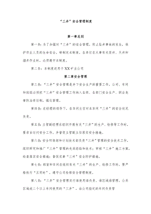 “三井”安全管理制度.docx