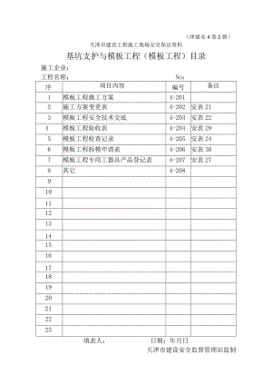 4-2基坑支护与模板工程（模板工程）目录.docx
