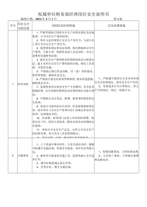 24财务部经理岗位安全说明书.docx