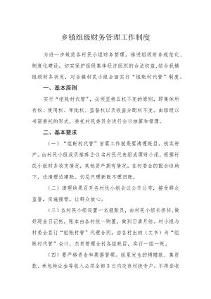 乡镇组级财务管理工作制度.docx
