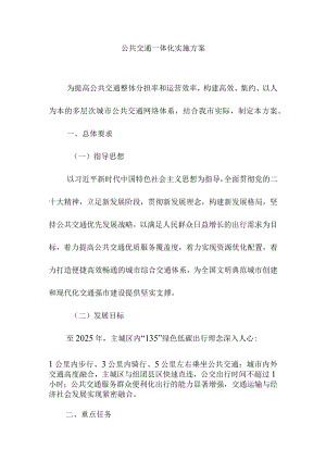 公共交通一体化实施方案.docx