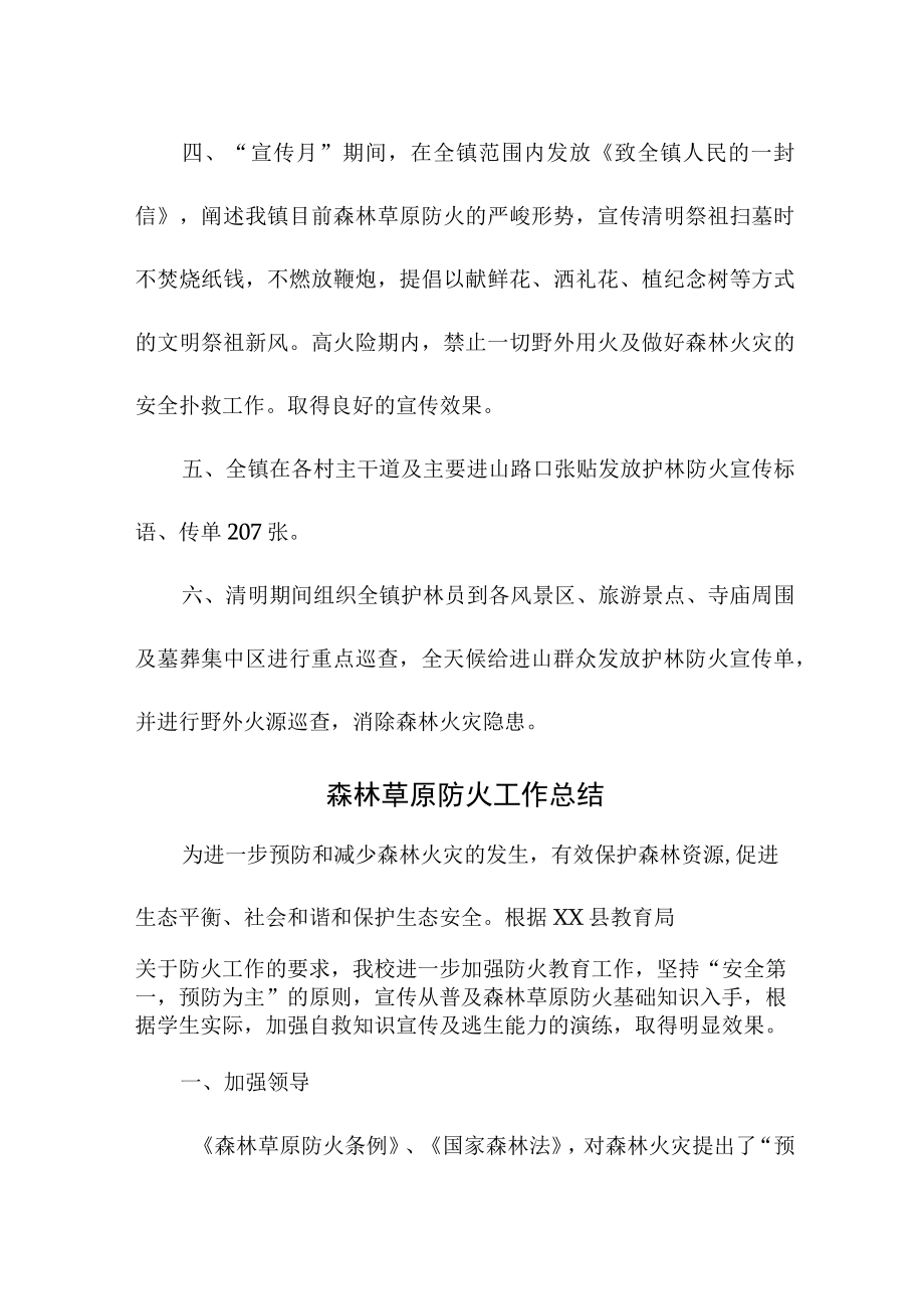 乡镇森林草原防火工作专项总结.docx_第2页