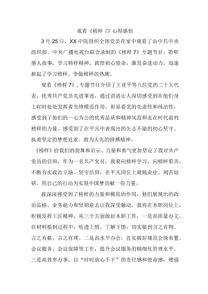 乡镇领导干部观看《榜样7》心得感悟 汇编4份.docx