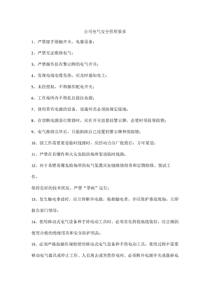 公司电气安全管理要求.docx