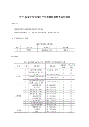 2023年河北省背提包产品质量监督抽查实施细则.docx
