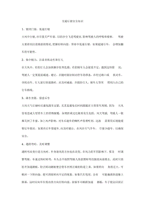 交通行驶安全知识.docx