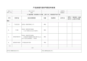 产品助理月度KPI绩效考核表.docx