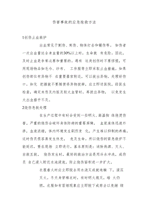 伤害事故的应急抢救方法.docx