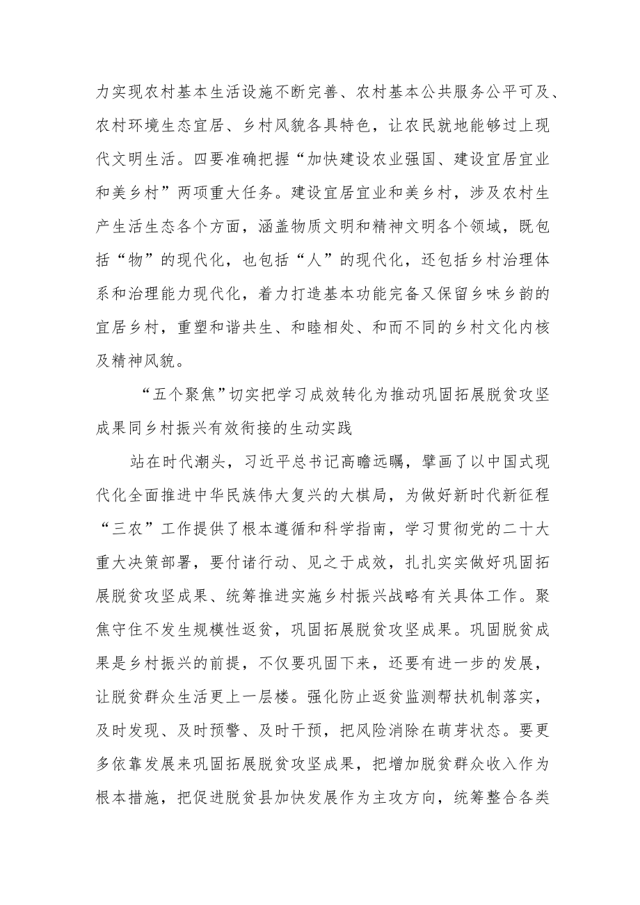 乡村振兴践行党的二十大精神研讨交流发言三篇.docx_第3页