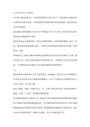 公司专职安全人员职责.docx