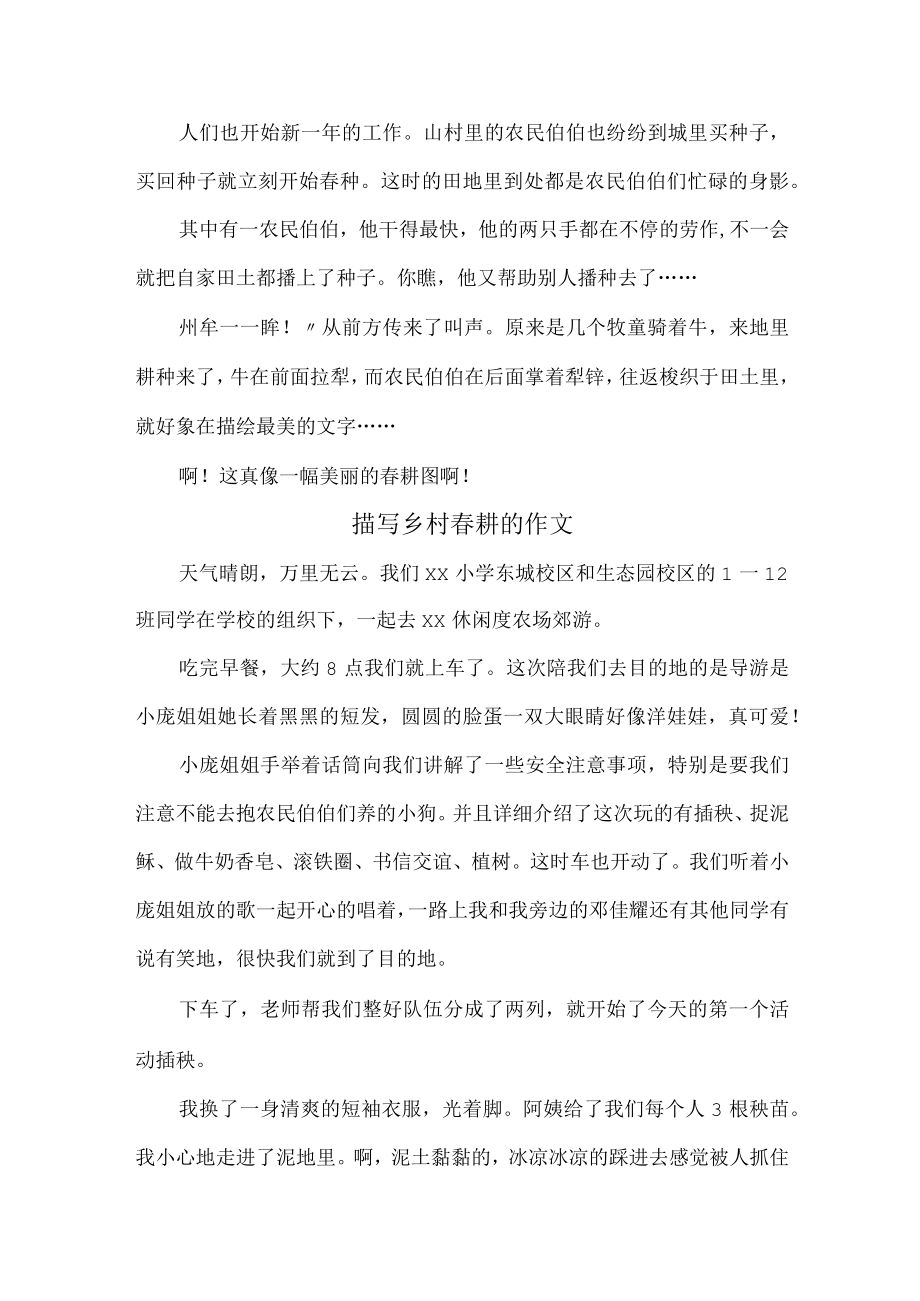 中学生描写乡村春耕的作文 (合编6份).docx_第3页