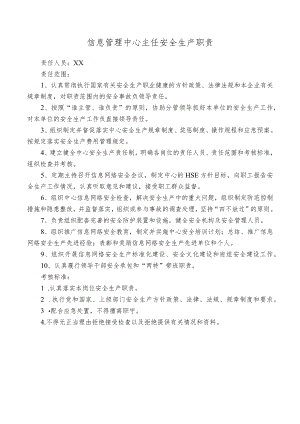 信息管理中心主任安全生产职责.docx