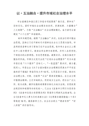 以“五治融合”提升市域社会治理水平.docx