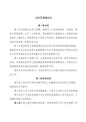 公司员工管理办法.docx