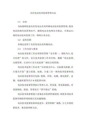 光伏电站技术监督管理办法.docx