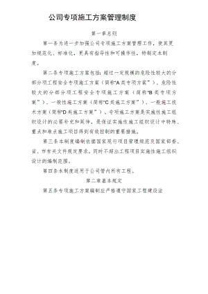 公司专项方案管理制度.docx