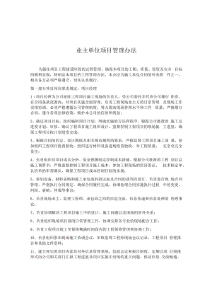 业主单位项目管理办法.docx