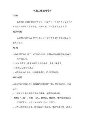 仪表工作业指导书.docx