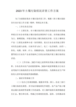 2023年土壤污染状况详查工作方案.docx