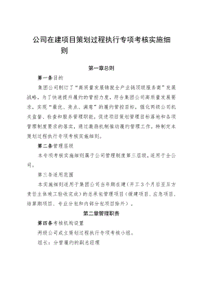 公司在建项目策划过程执行专项考核实施细则.docx
