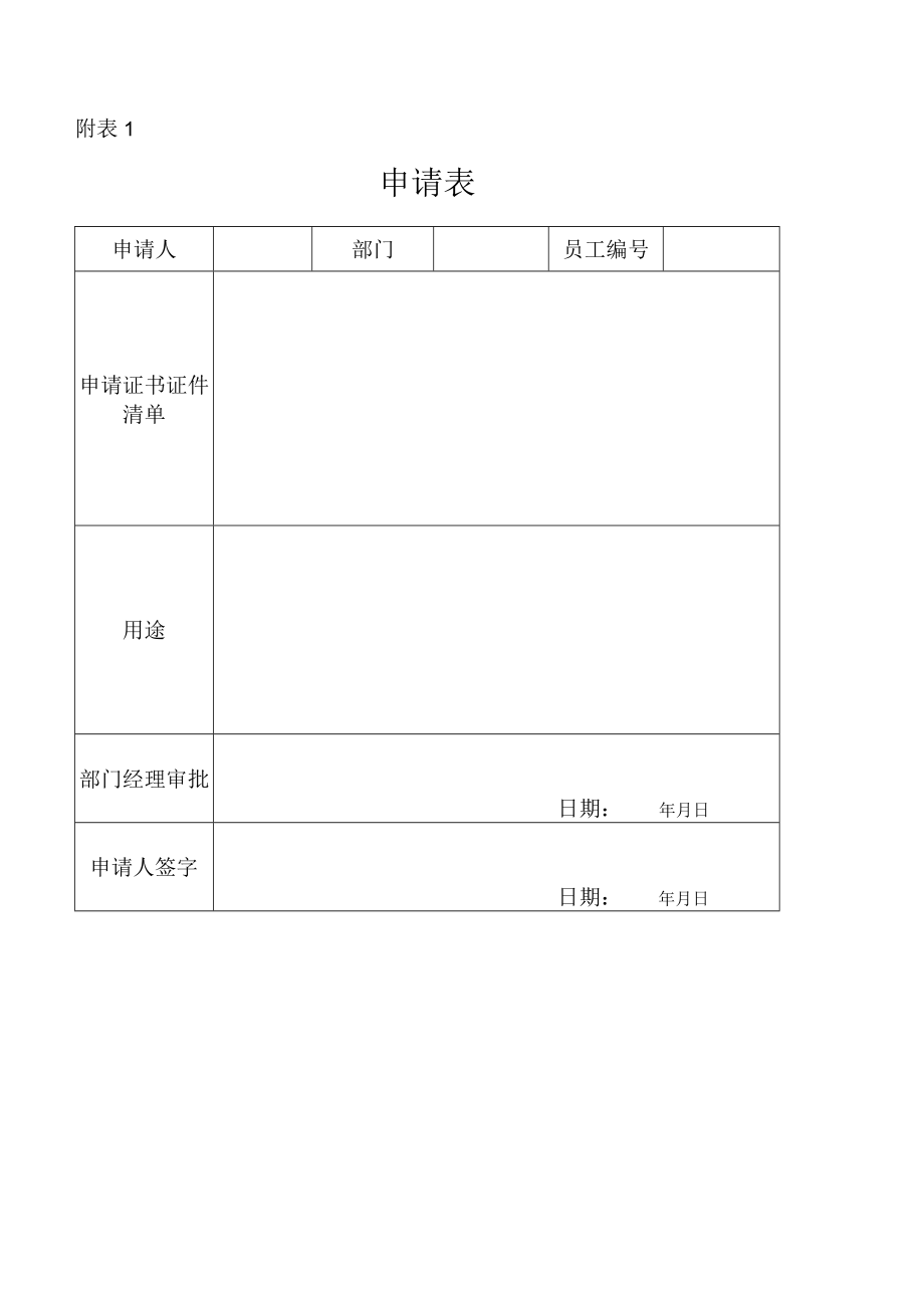 公司的资质证书和营业执照申请表.docx_第1页