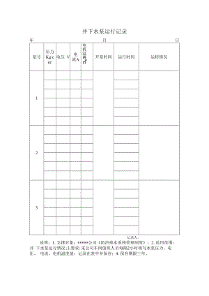 井下水泵运行记录.docx