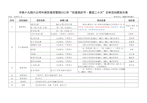 中铁十九局六公司中原区域项管部2022年“欢度国庆节 喜迎二十大”集体生日活动策划方案.docx