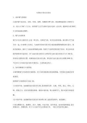 冬季防中毒安全知识.docx