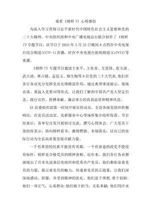 事业单位党员干部观看《榜样7》个人心得感悟（合集4份）.docx