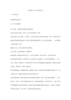 仓库整改工作计划实施方法.docx