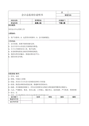 会计总监岗位说明书.docx