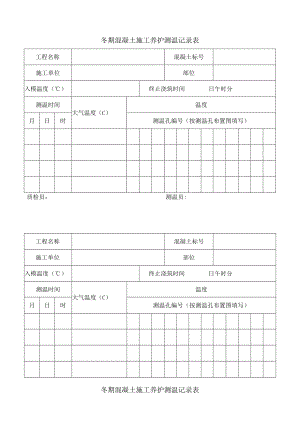 冬期混凝土施工养护测温记录表.docx
