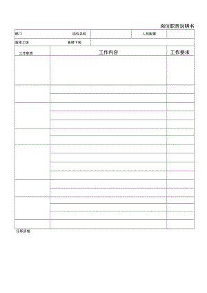 企业岗位职责说明书模版.docx