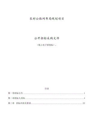 农村公路网布局规划项目招标文件.docx