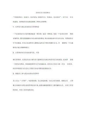 企业安全文化的核心.docx