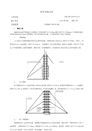 主体模板工程技术交底.docx