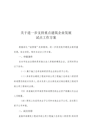 关于进一步支持重点建筑企业发展试点工作方案.docx