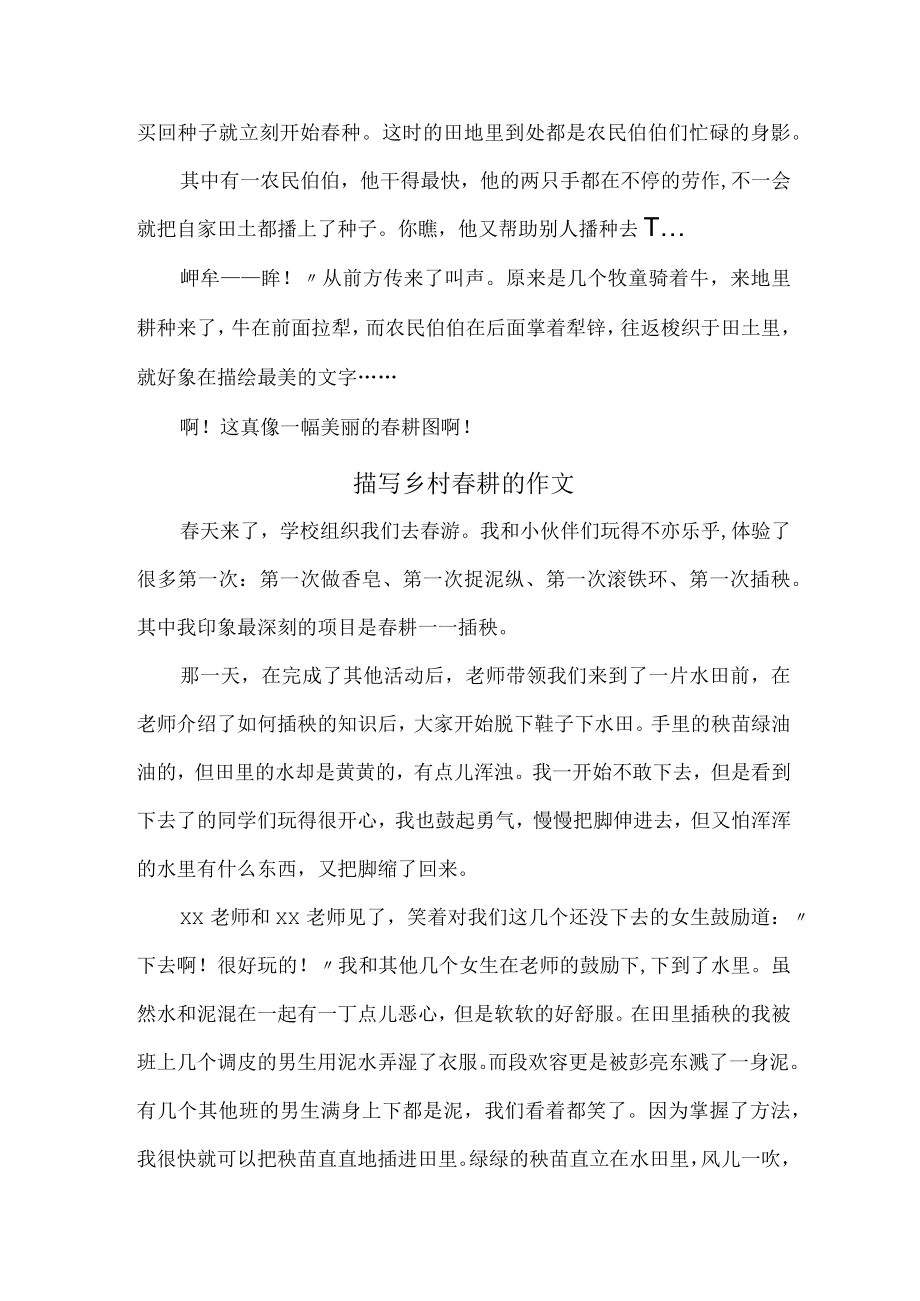 中学生描写乡村春耕的作文 (汇编样板六份).docx_第3页