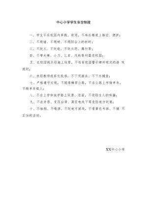 中心小学学生安全制度.docx