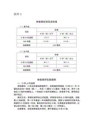 公安机关录用人民警察体能测评项目和标准（暂行）.docx