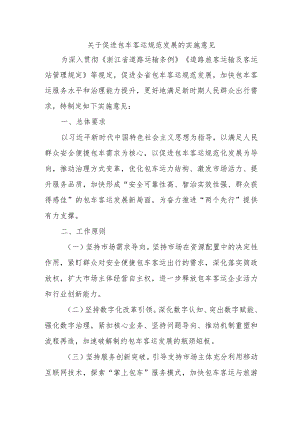 关于促进包车客运规范发展的实施意见.docx