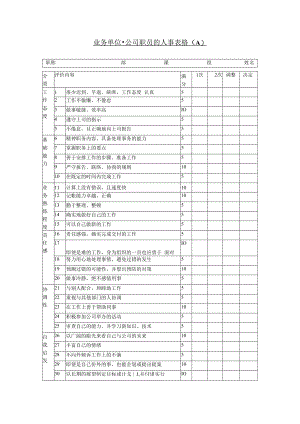 业务单位考核表样板.docx