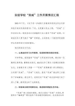 小学“双减”工作落实情况汇报四篇.docx