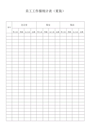 员工工作服统计表（夏装）.docx