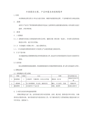 外部提供过程、产品和服务的控制程序.docx