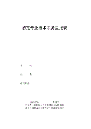 初定专业技术职务呈报表.docx