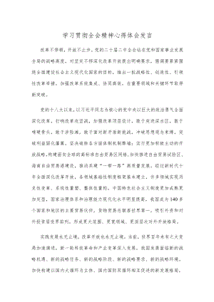 学习贯彻全会精神心得体会发言.docx